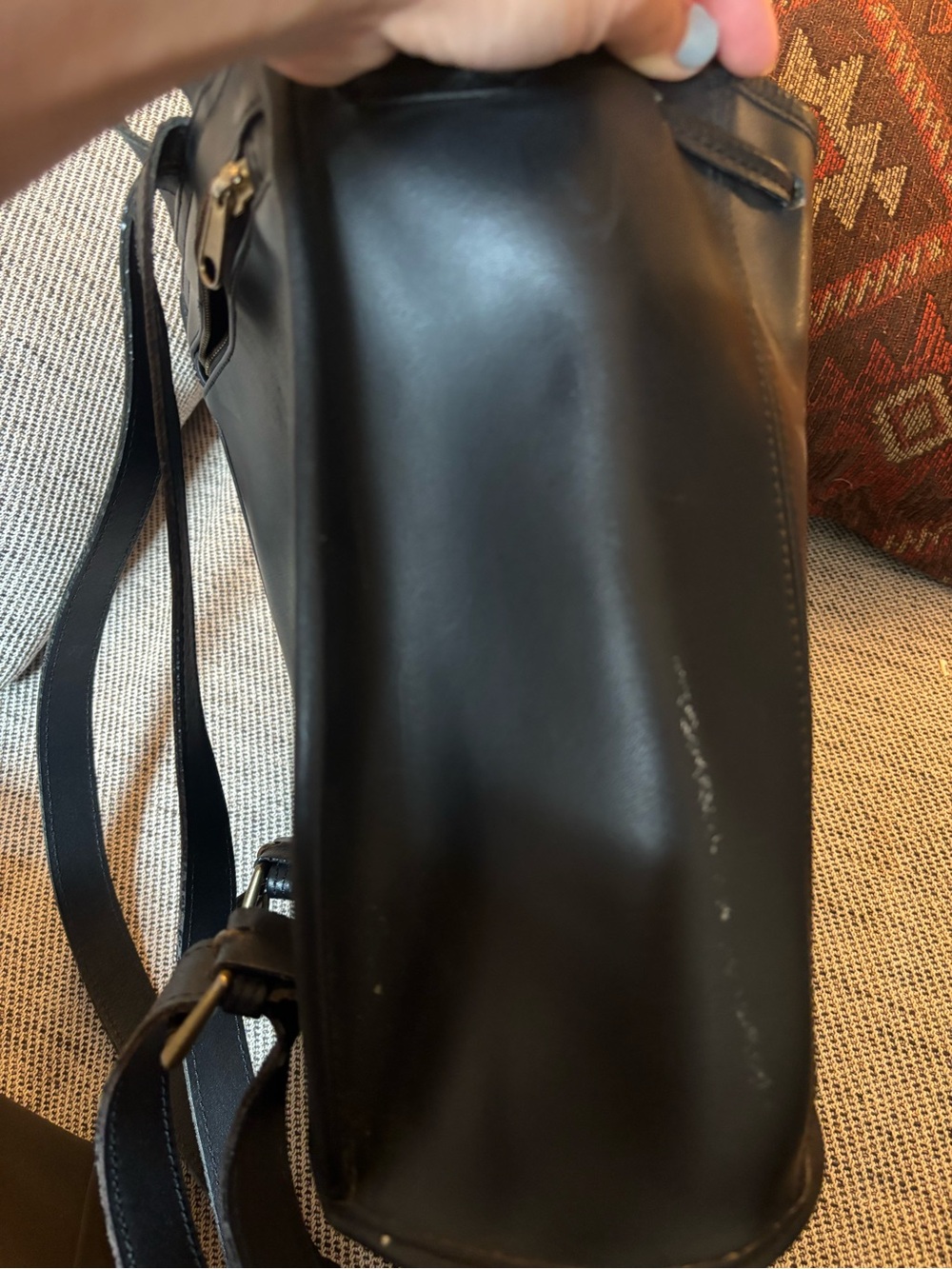 COACH Black Leather Backpack - Picture 8 of 10